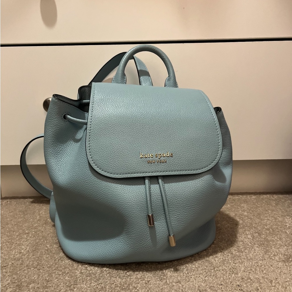 Kate Spade Blue Leather Backpack